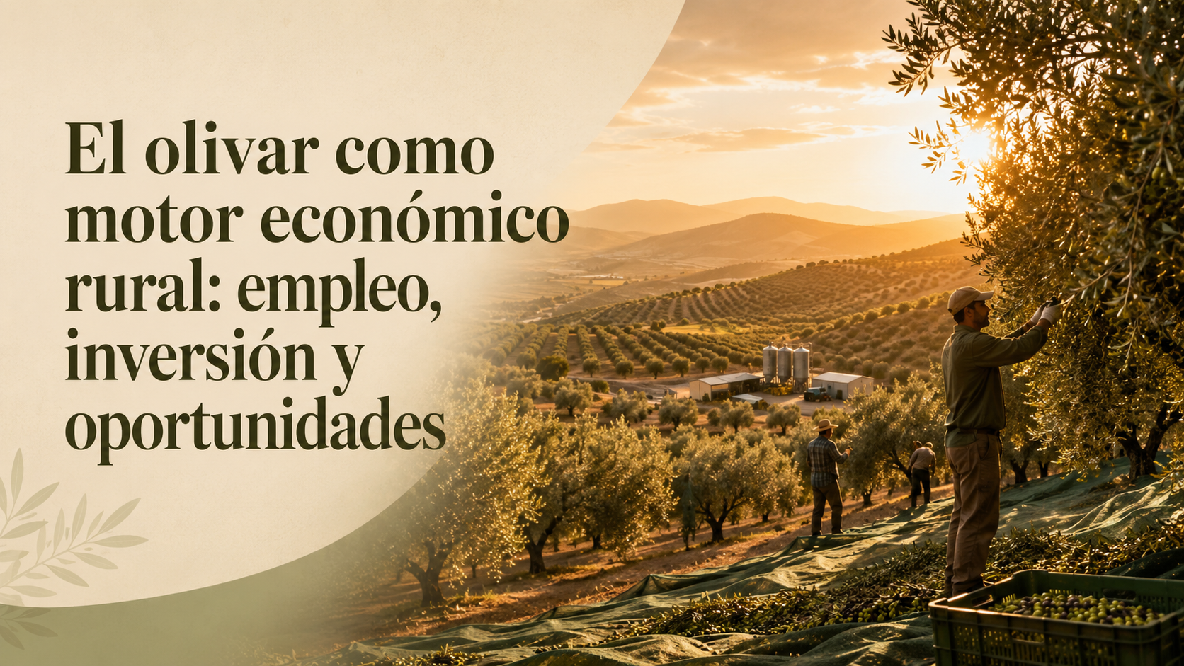 El olivar como motor económico rural: empleo, inversión y oportunidades