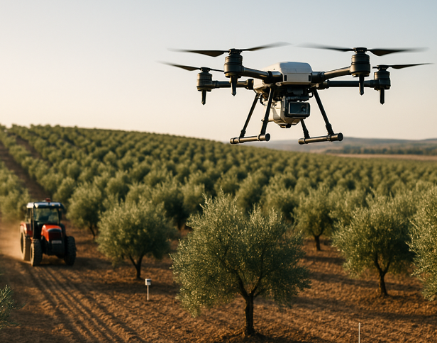 Digitalización del olivar con drones multiespectrales